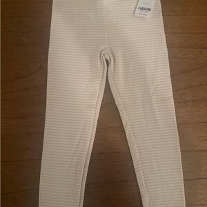 Carter's Cream and White Striped Leggings